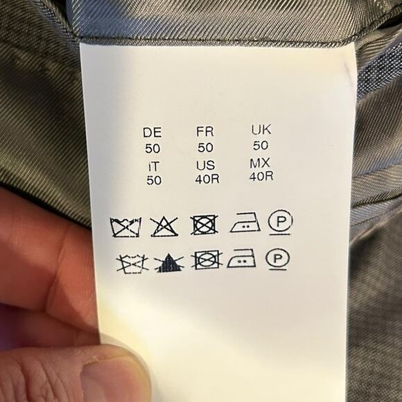 BOSS Grey Super 100 Lightweight 100% Virgin Wool Blazer Jacket Mens 40R 40 R - Picture 7 of 14